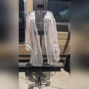 Vintage Pollinaise Sheer Lace Robe